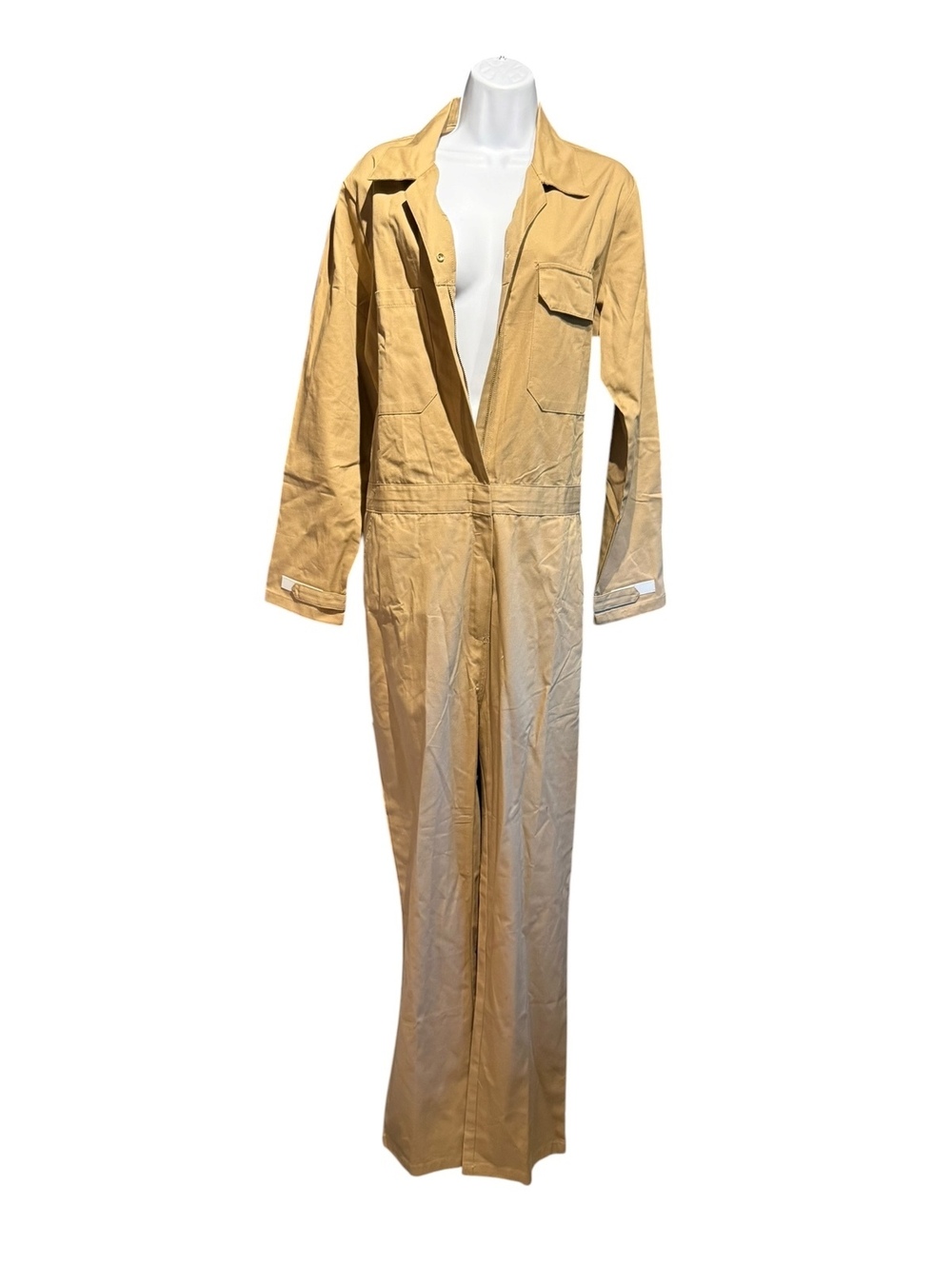 WORK IDEA Tan Utility Jumpsuit